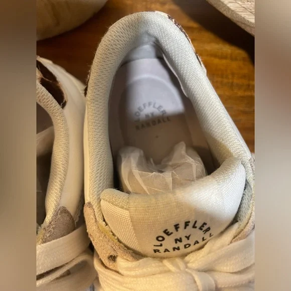 LOEFFLER RANDALL KEIRA LOW TOP SNEAKER INCEMENT/MOCHA LEOPARD EUC size 7 - Picture 8 of 13